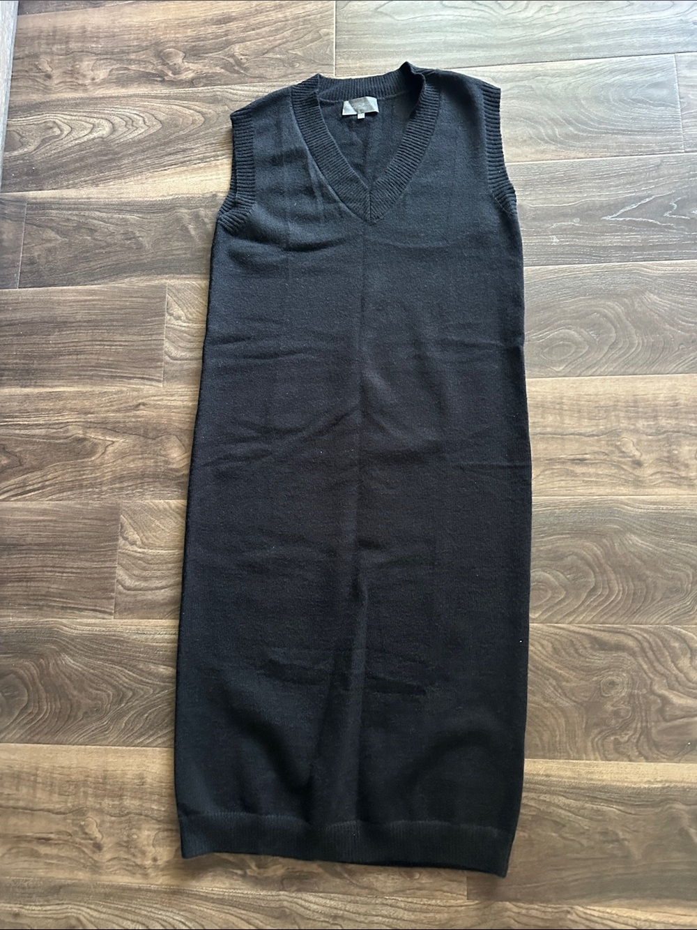 Sunday in Brooklyn Black Sleeveless V-Neck Midi Knit Dress